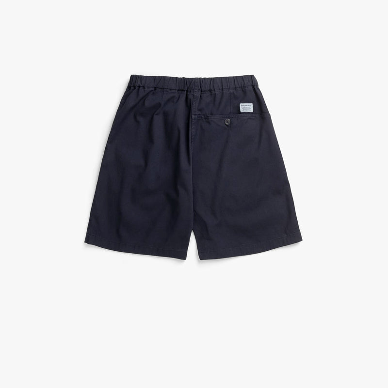 Norse Projects TRYSIL REGULAR STRETCH TWILL SHORTS, Dark Navy