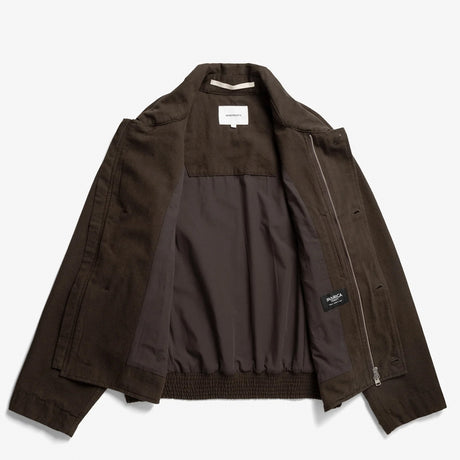 Norse Projects VANDEL HERRINGBONE FLIGHT JACKET, Delicioso Brown