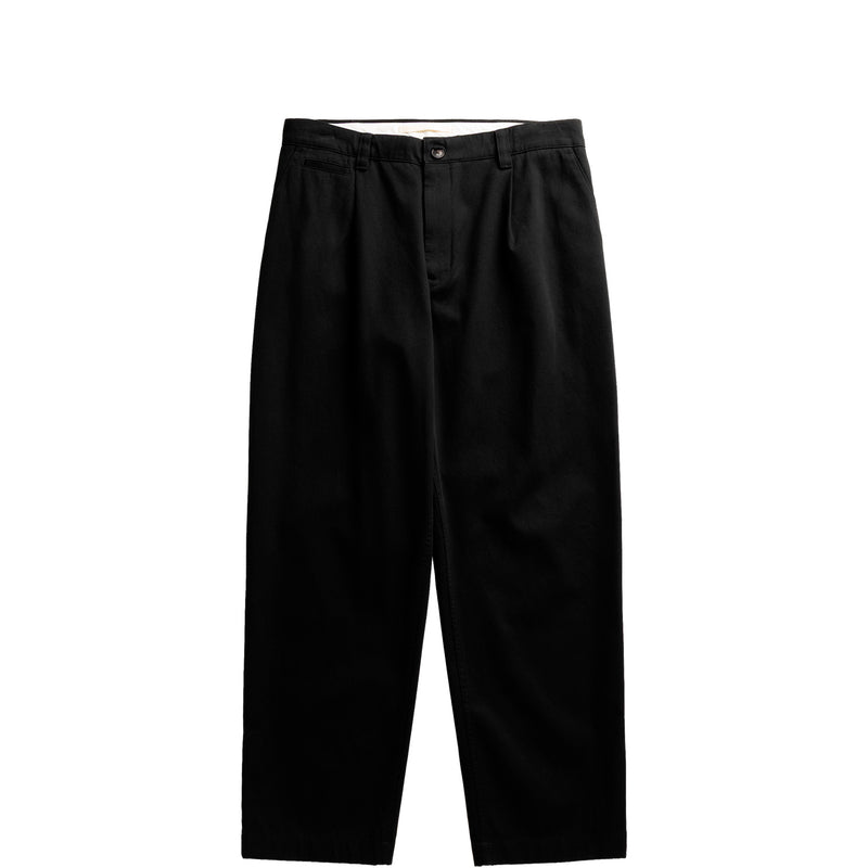 Norse Projects VOLDA PLEATED COTTON TWILL TROUSER, Black