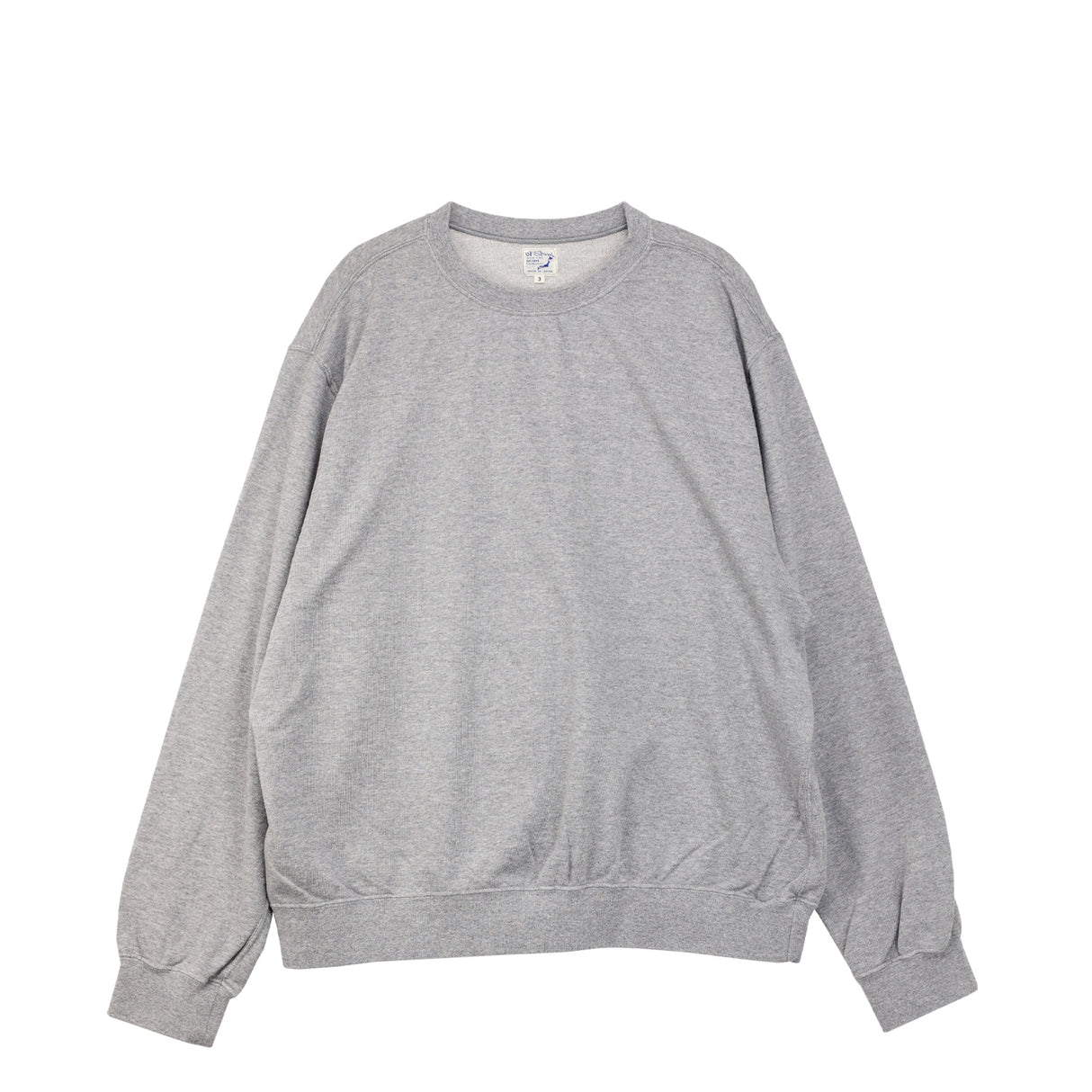 orSlow LIGHT WEIGHT FRENCH TERRY CREWNECK SWEATSHIRT, Heather Grey