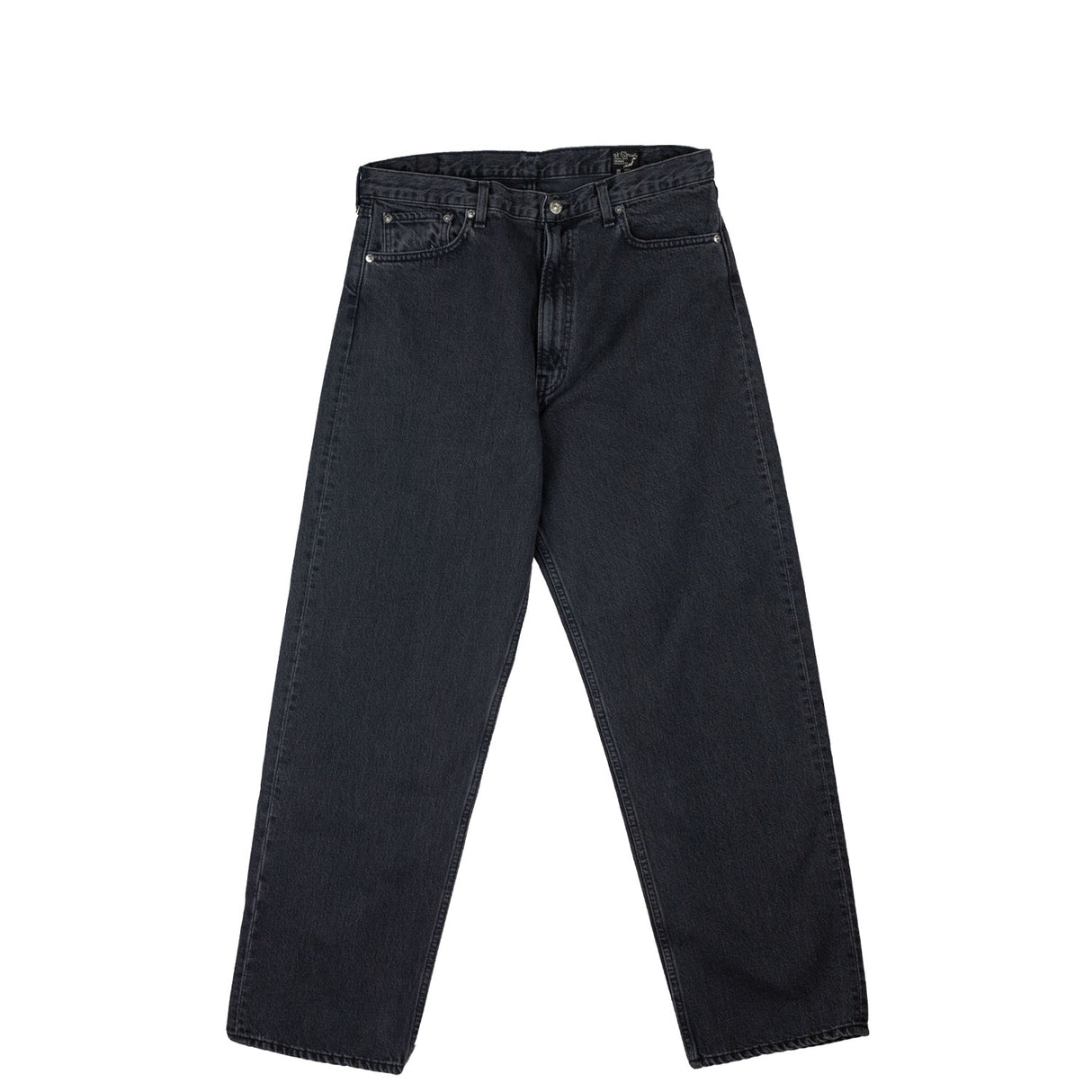 orSlow 101 DAD'S FIT DENIM PANTS, Black Denim Stone