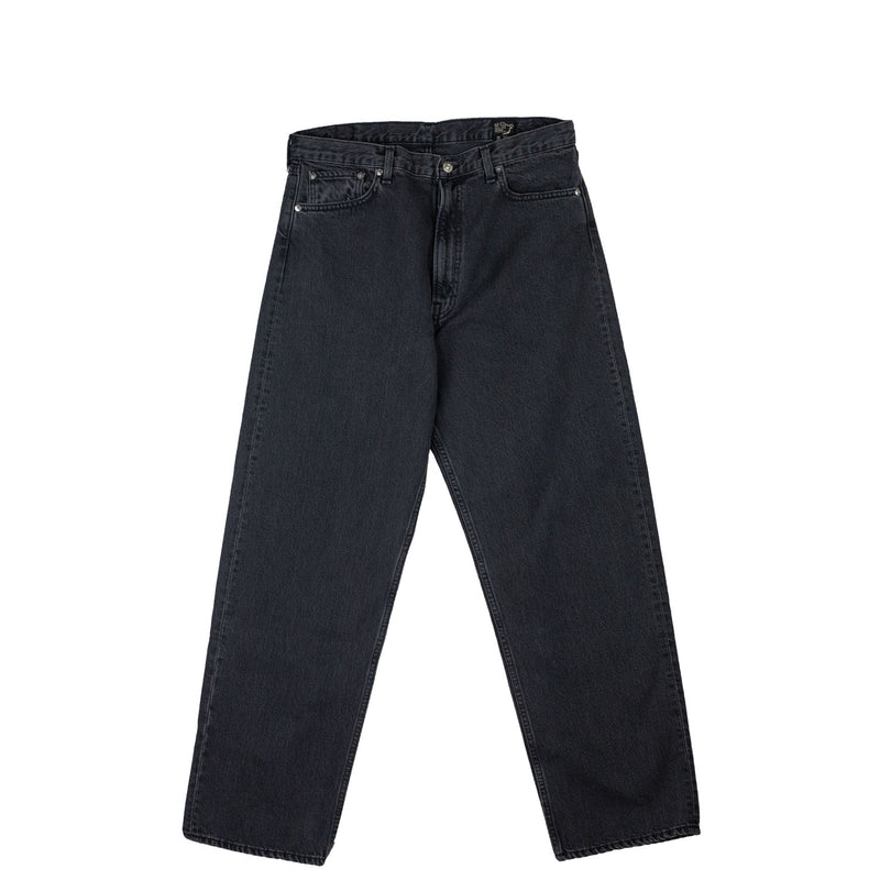 orSlow 101 DAD'S FIT DENIM PANTS, Black Denim Stone