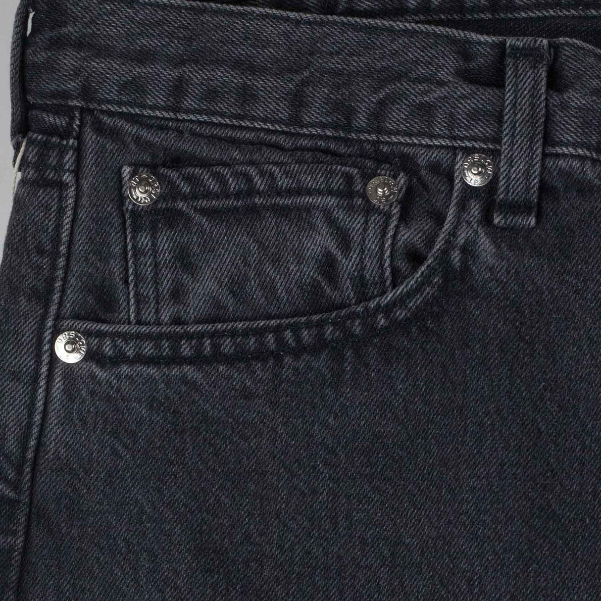 orSlow 101 DAD'S FIT DENIM PANTS, Black Denim Stone