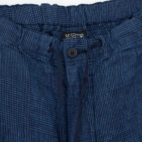 orSlow WIDE FIT NEW YORKER PANTS, Indigo Check