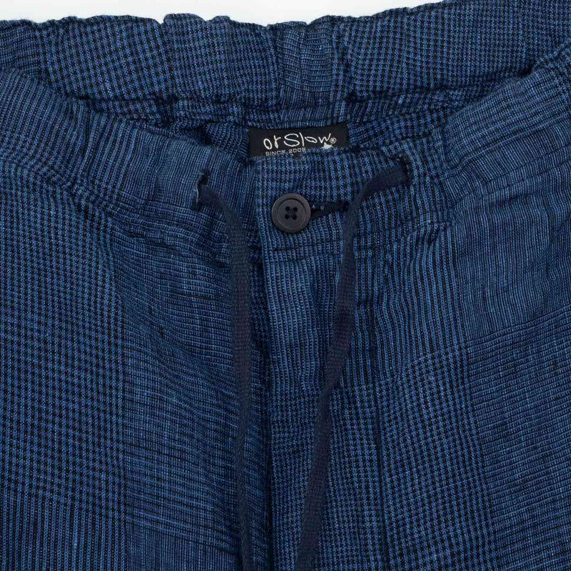 orSlow WIDE FIT NEW YORKER PANTS, Indigo Check