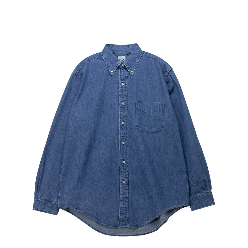 orSlow DENIM STANDARD BUTTON DOWN SHIRT, Used Denim