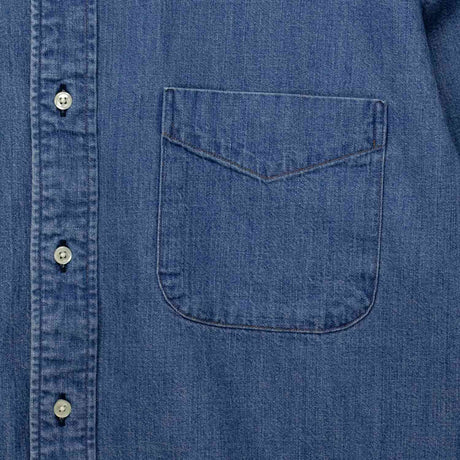 orSlow DENIM STANDARD BUTTON DOWN SHIRT, Used Denim