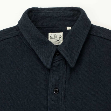 orSlow RELAX FIT FLANNEL SHIRT, Navy