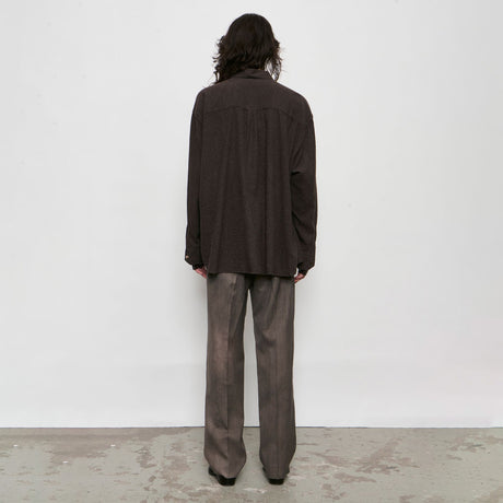 Our Legacy BORROWED SHIRT, Truffle Check Grid Cloth