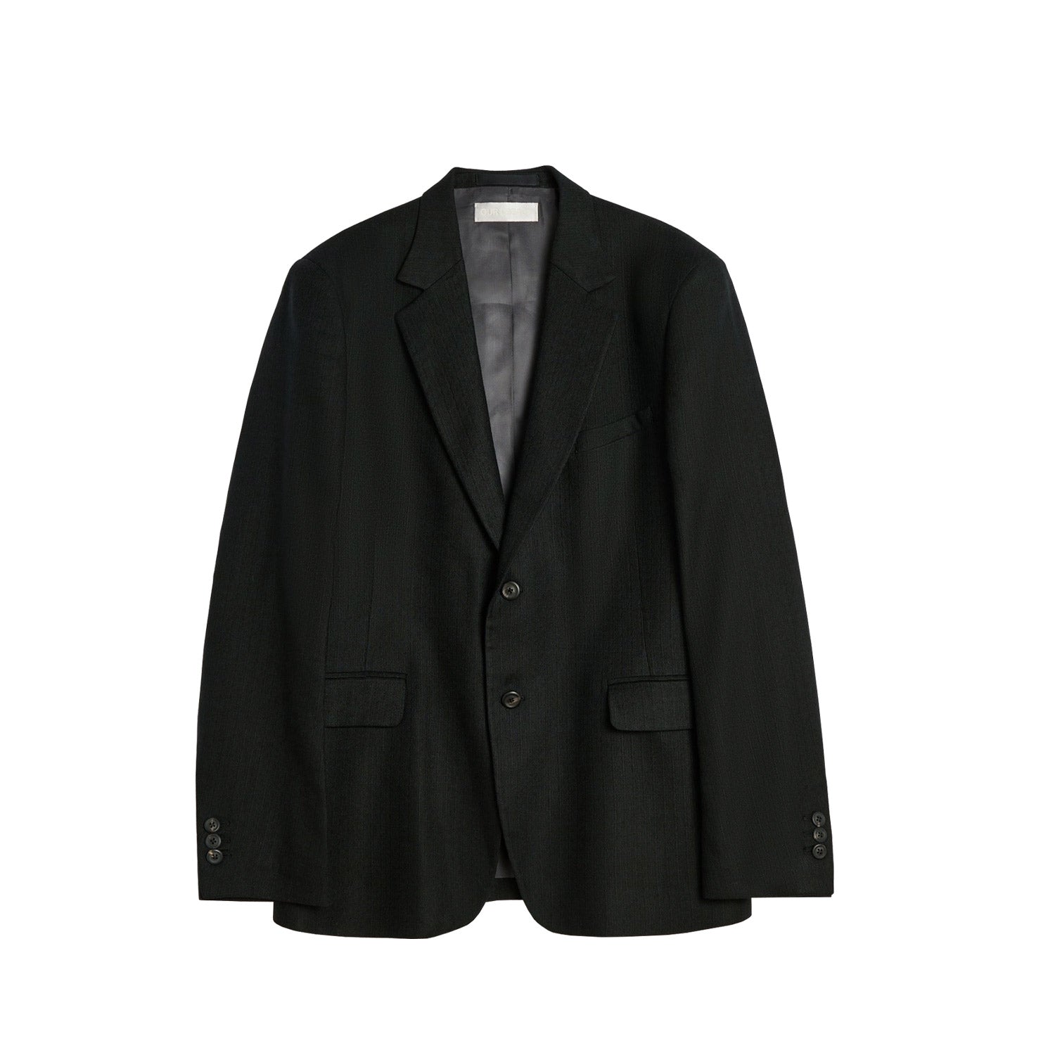 Our Legacy CEREMONY BLAZER, Coal Black Link Stripe Weave – Beamhill