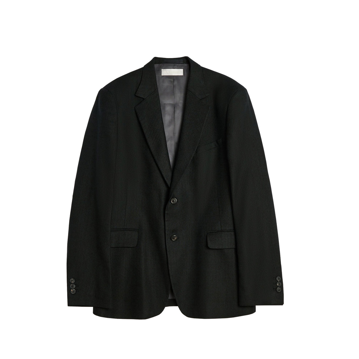 Our Legacy CEREMONY BLAZER, Coal Black Link Stripe Weave