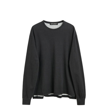 Black long-sleeve shirt on a white background