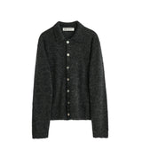 Our Legacy EVENING POLO, Charcoal Melange Fuzzy Alpaca