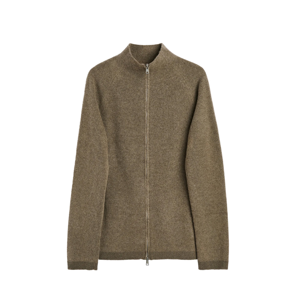 Our Legacy LINE ZIP CARDIGAN, Mud Spray Dye Cherub Wool