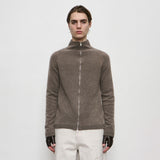 Our Legacy LINE ZIP CARDIGAN, Mud Spray Dye Cherub Wool