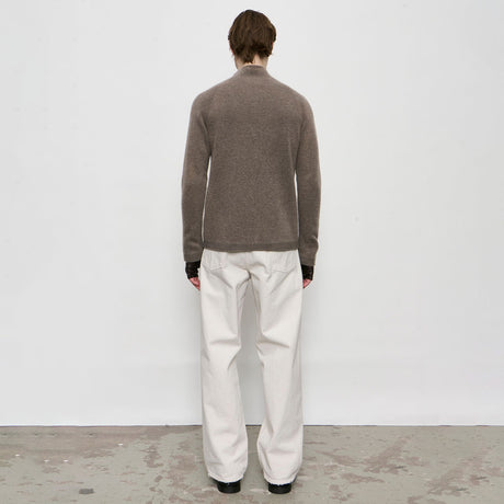 Our Legacy LINE ZIP CARDIGAN, Mud Spray Dye Cherub Wool