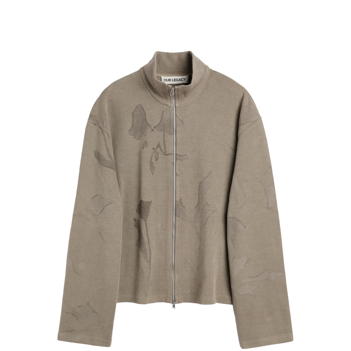 Our Legacy SHRUNKEN FULLZIP, Silt Flower Athletic Rib