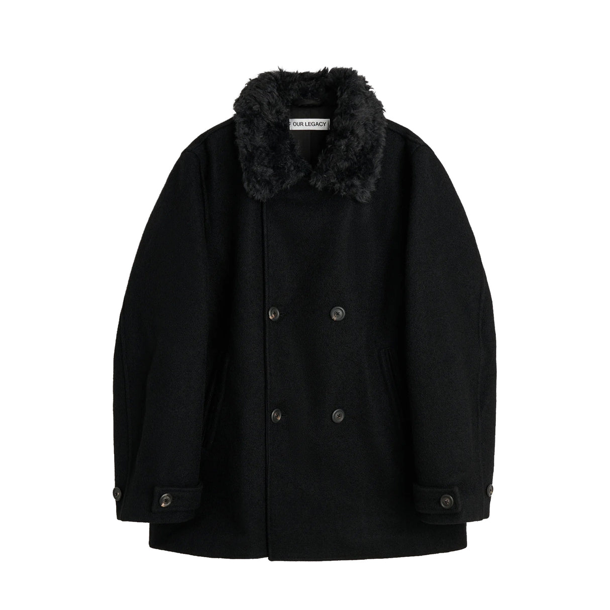 Our Legacy WAGE PEACOAT, Black