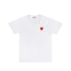 Comme des Garçons PLAY RED HEART T-SHIRT,  White