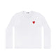 Comme des Garçons PLAY RED HEART LS TEE, White