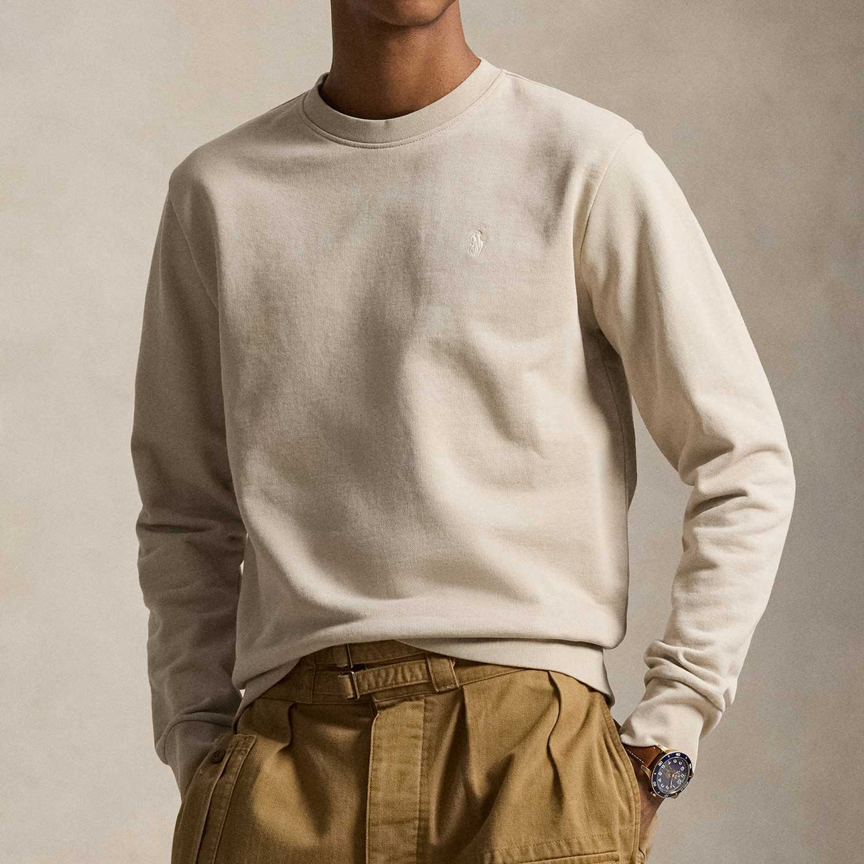 Polo Ralph Lauren LONGSLEEVE SWEATSHIRT, Stoneware Grey