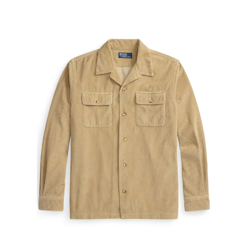 CORD LONGLSLEEVE SPORT SHIRT, Beige