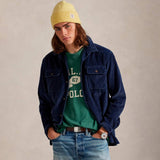 POLO Ralph Lauren CORD LONGLSLEEVE SPORT SHIRT, Boston Navy