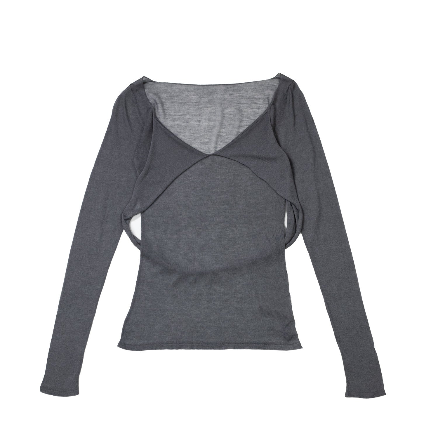 トップス paloma wool 長袖 Paloma Wool CLYO LONG-SLEEVE TOP, Grey – Beamhill