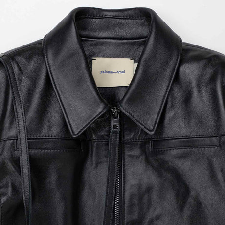 Paloma Wool BANUI LEATHER JACKET, Black