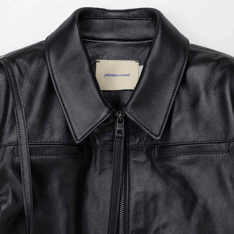 Paloma Wool BANUI LEATHER JACKET, Black