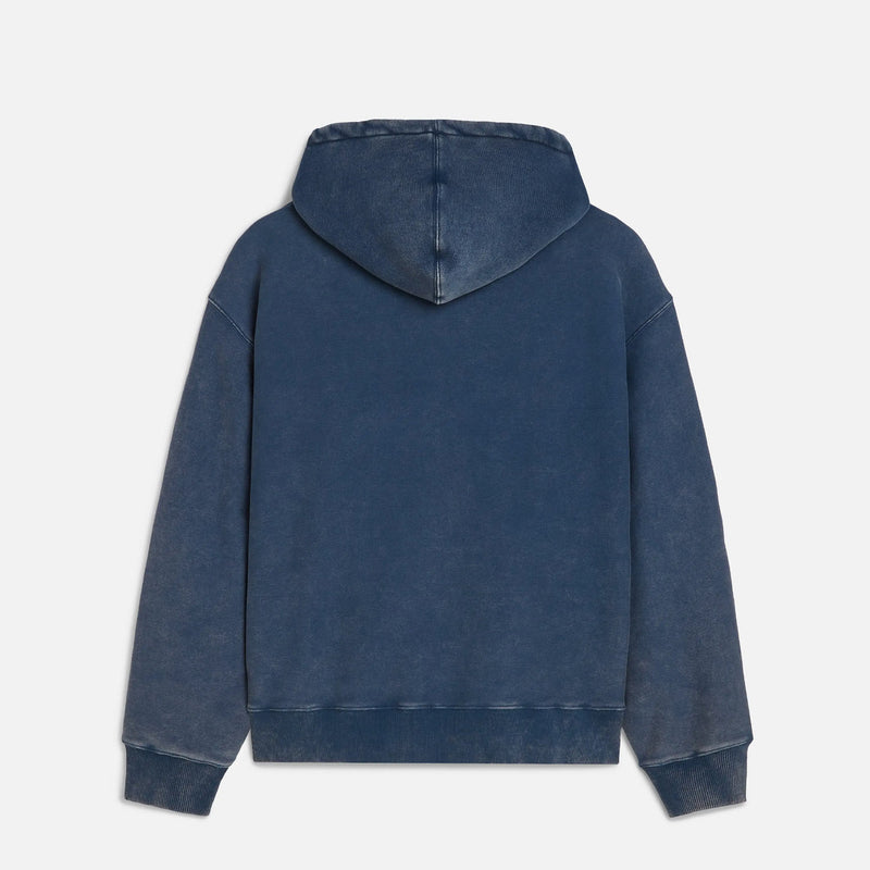 Patta CLASSIC ACID WASHED HOODED SWEATSHIRT, Estate Blue