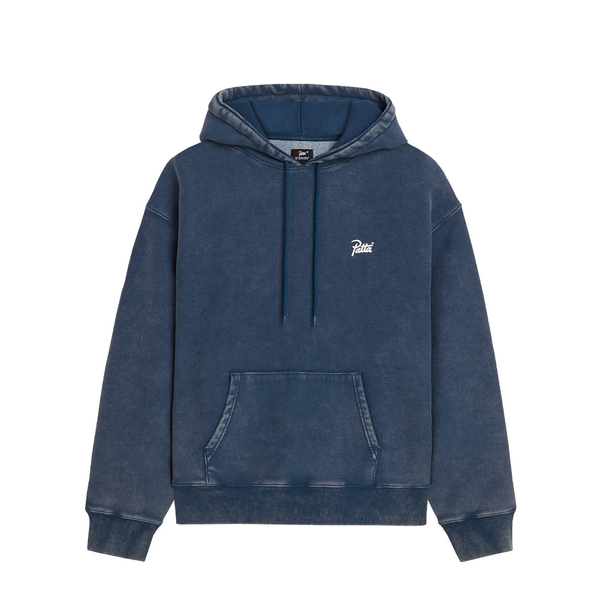 Patta CLASSIC ACID WASHED HOODED SWEATSHIRT, Estate Blue