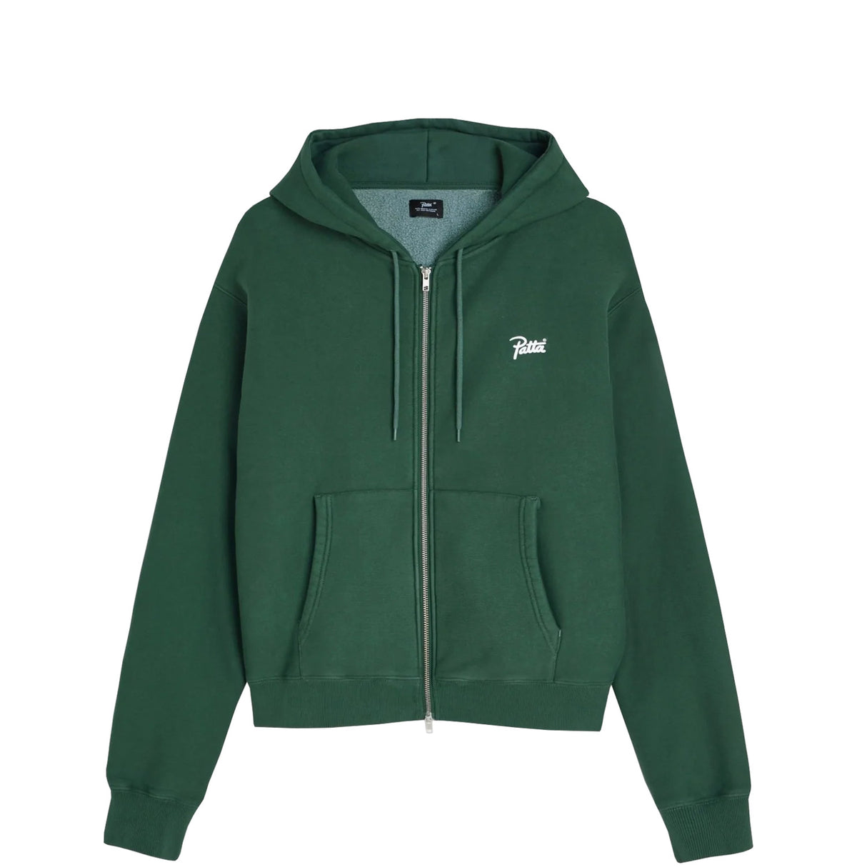 Patta CLASSIC ZIP UP HOODED SWEATER, Bistro Green