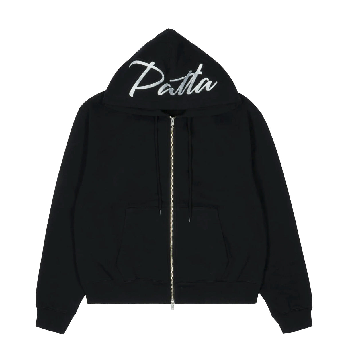 Patta EMBRO CLASSIC ZIP UP HOODED SWEATSHIRT, Black