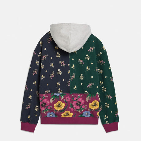 Patta FLORAL PATCHWORK HOODED SWEATER, Multicorol
