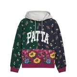 Patta FLORAL PATCHWORK HOODED SWEATER, Multicorol