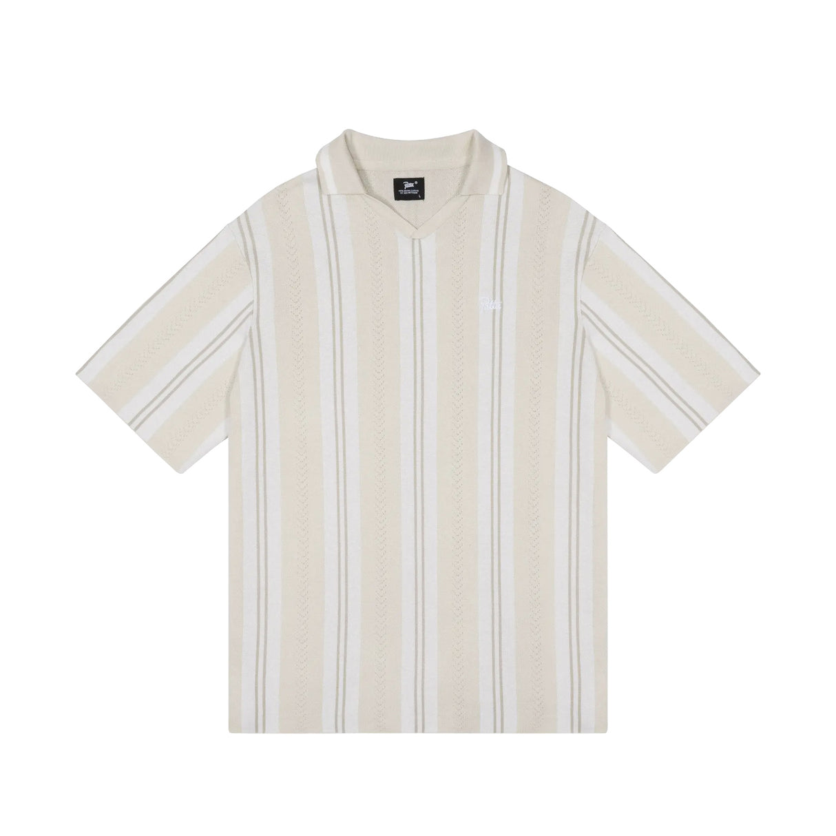 Patta KNITTED FOOTBALL SHIRT, Oatmeal