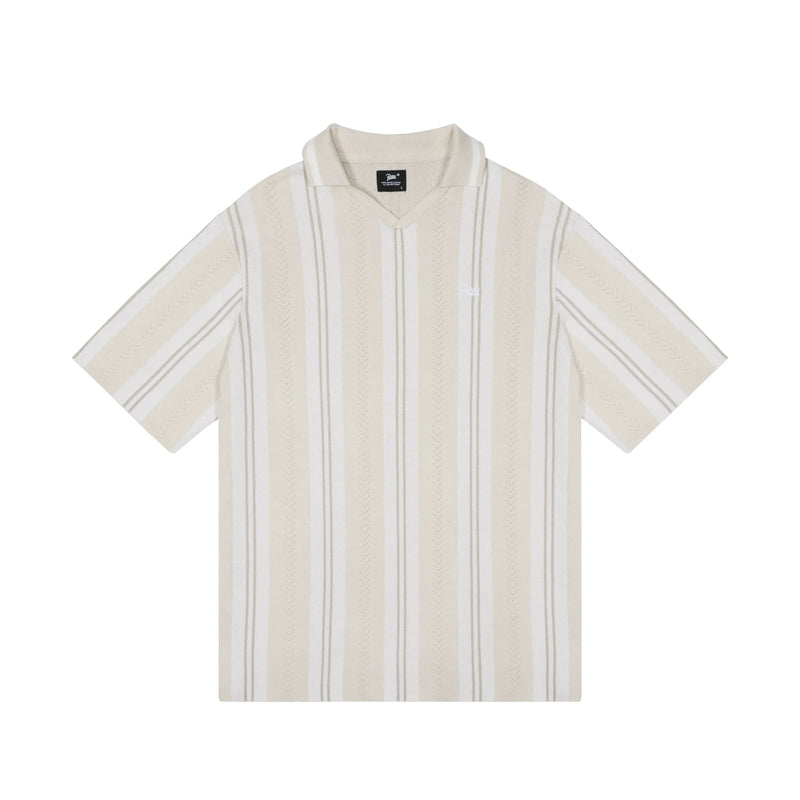 Patta KNITTED FOOTBALL SHIRT, Oatmeal