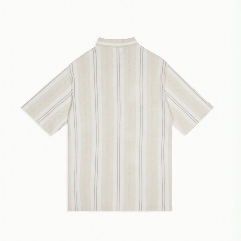 Patta KNITTED FOOTBALL SHIRT, Oatmeal
