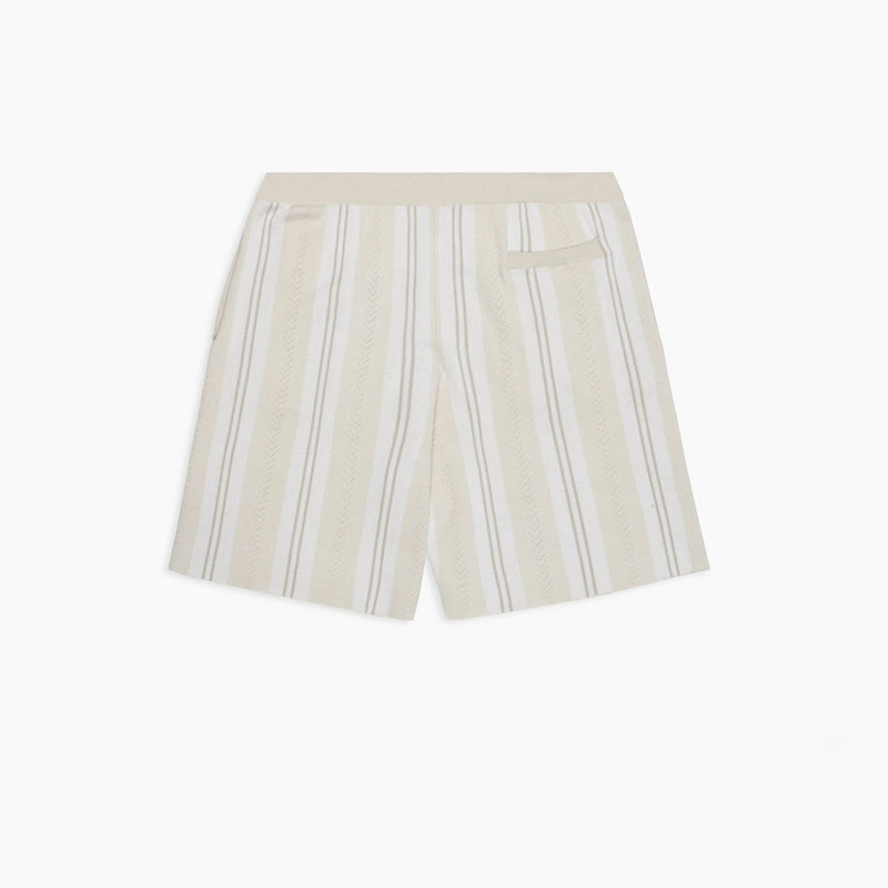 Patta KNITTED FOOTBALL SHORTS, Oatmeal