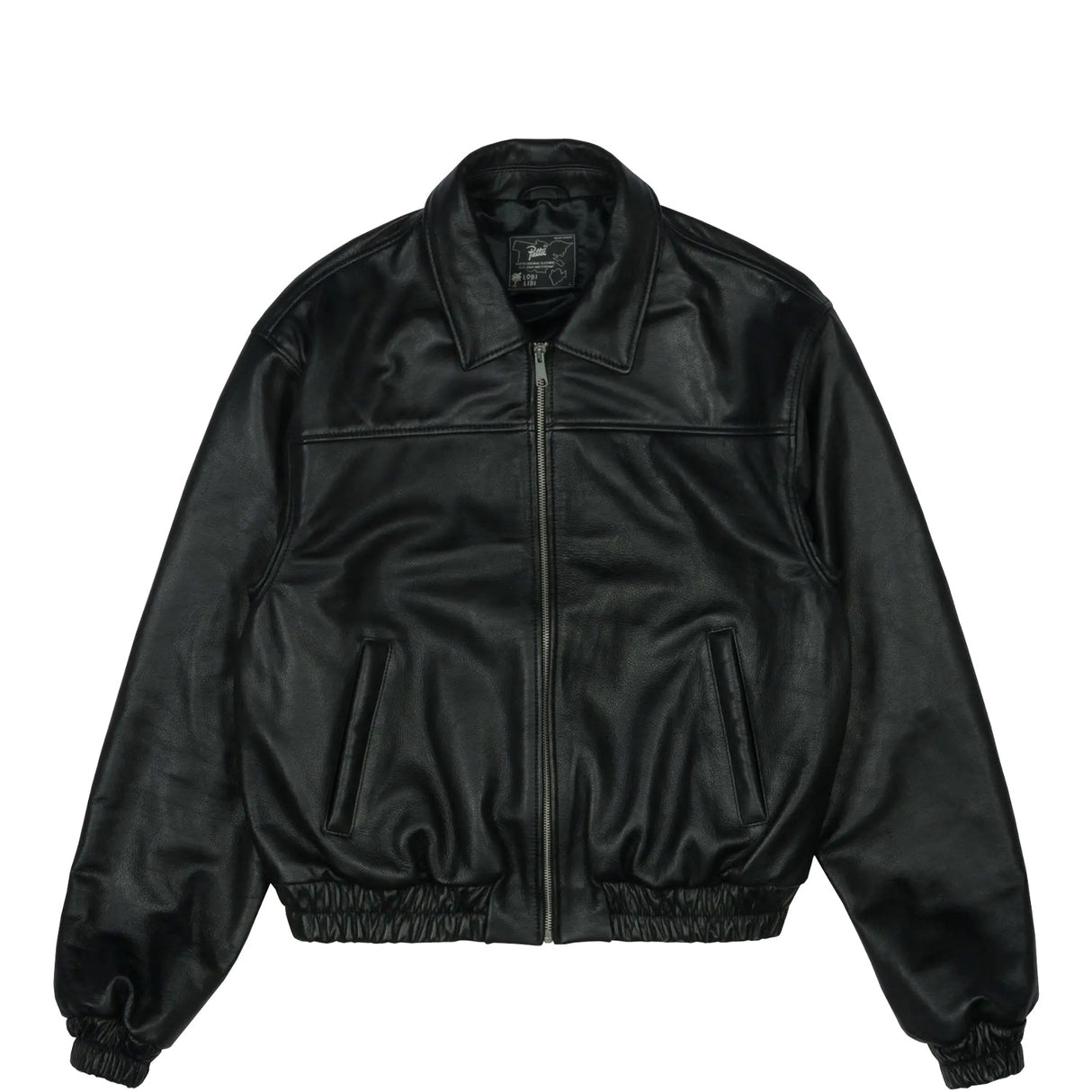 Patta LEATHER BOMBER JACKET, Black