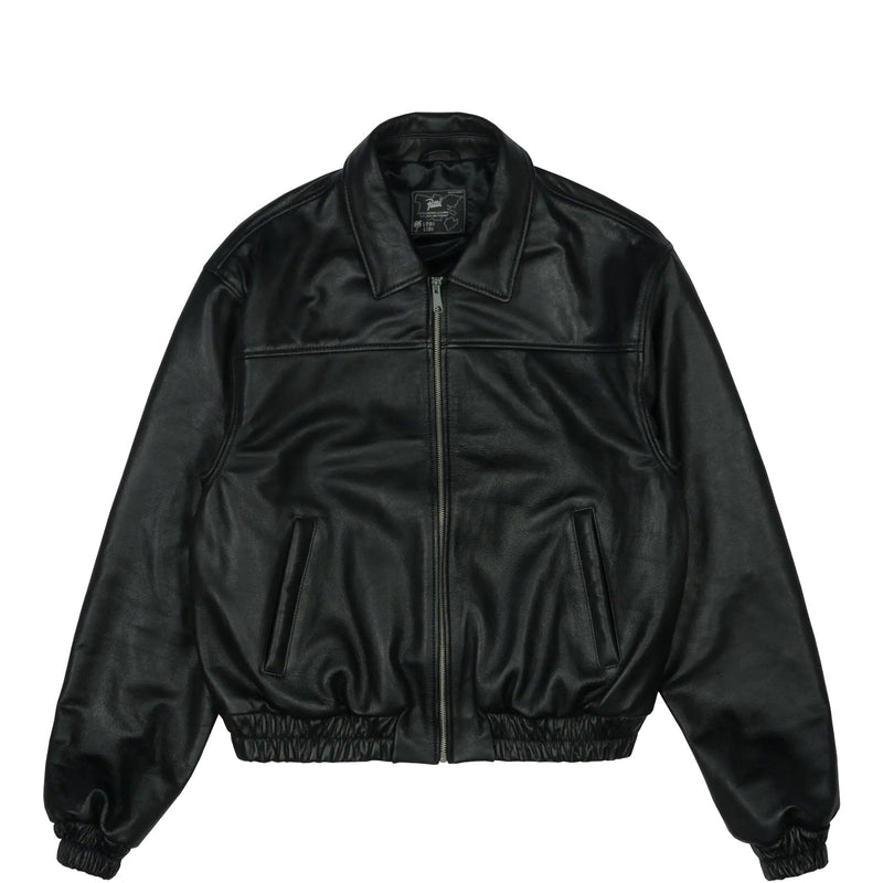 Patta LEATHER BOMBER JACKET, Black