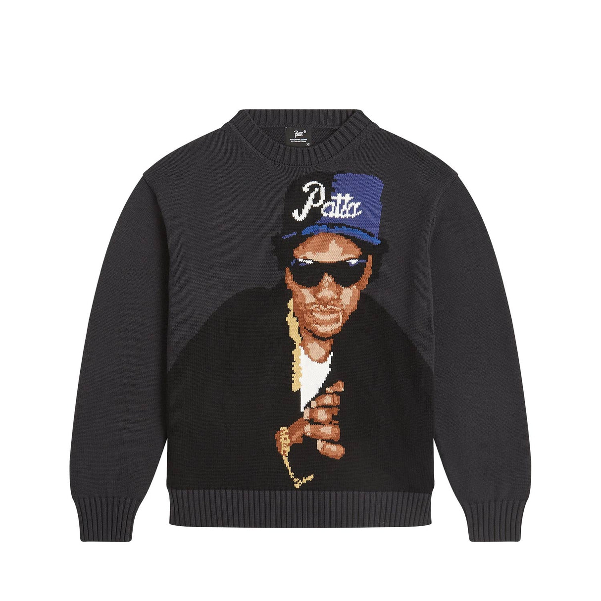 Patta OLD SCHOOL KNITTED SWEATER, Moonless Night