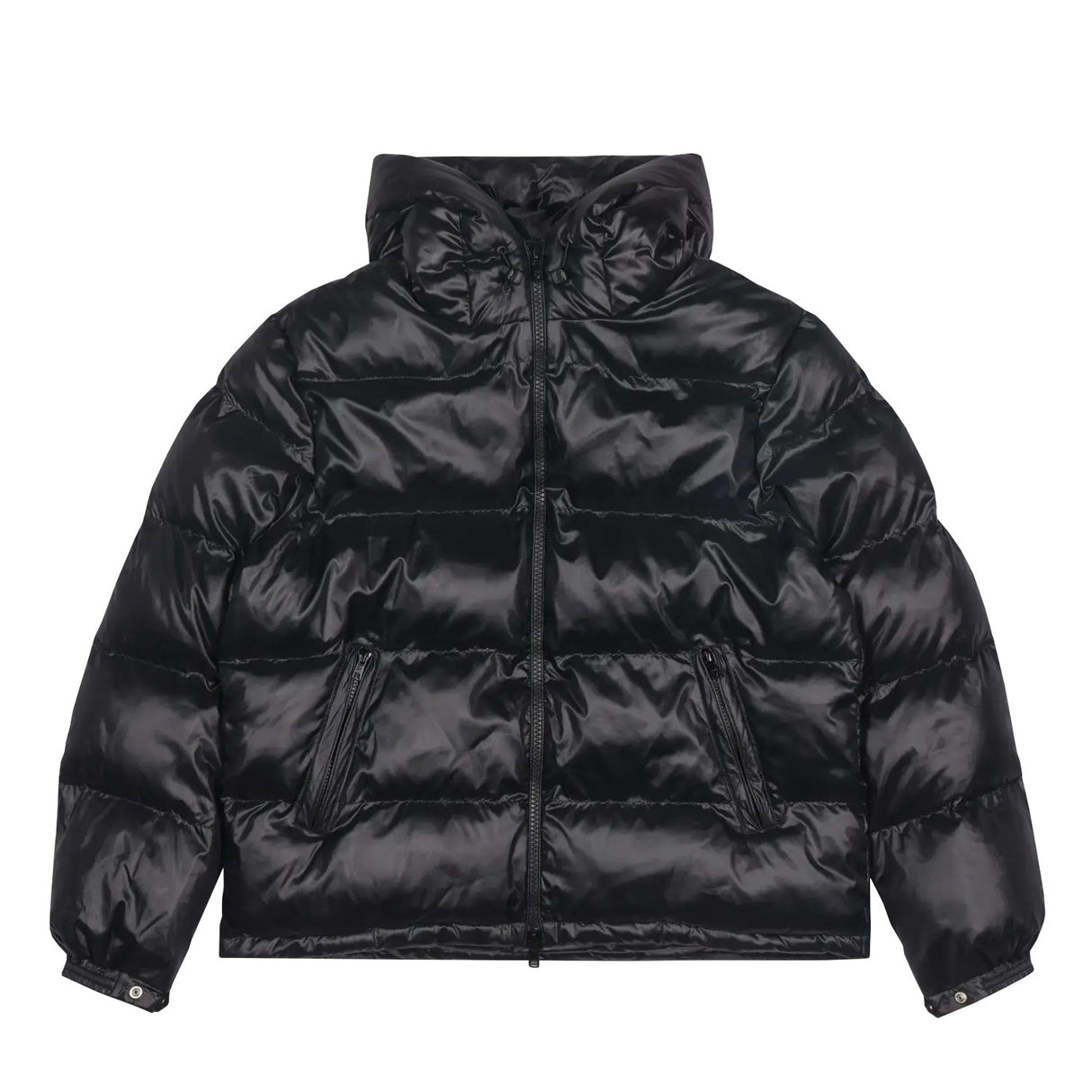 Patta QUILTED SCRIPT LOGO PUFFER JACKET, Black