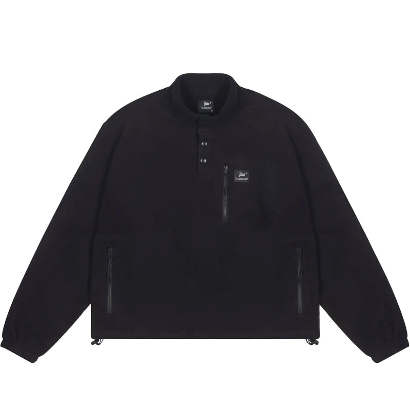 Patta SHERPA FLEECE OVERHEAD SWEATER, Black