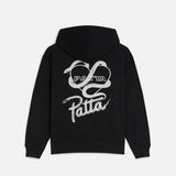 Patta SNAKE HEART BOXY HOODED SWEATER, Black