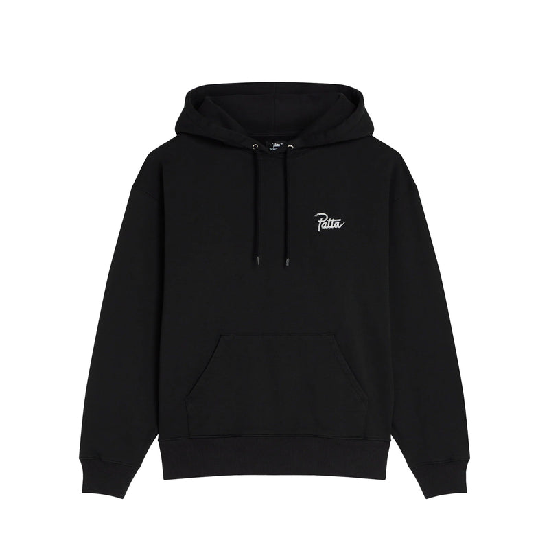 Patta SNAKE HEART BOXY HOODED SWEATER, Black