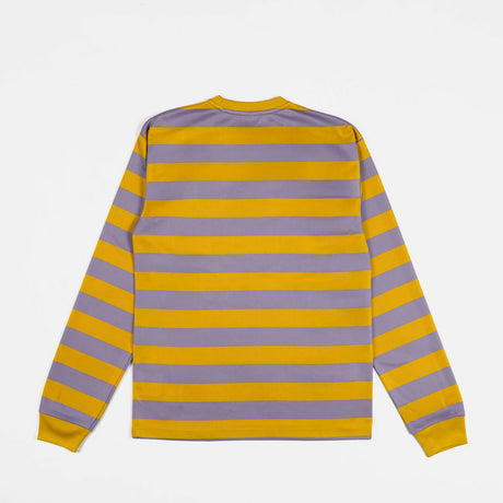 Patta STRIPED LONGSLEEVE FOOTBALL JERSEY, Chalk/Violet