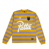 Patta STRIPED LONGSLEEVE FOOTBALL JERSEY, Chalk/Violet