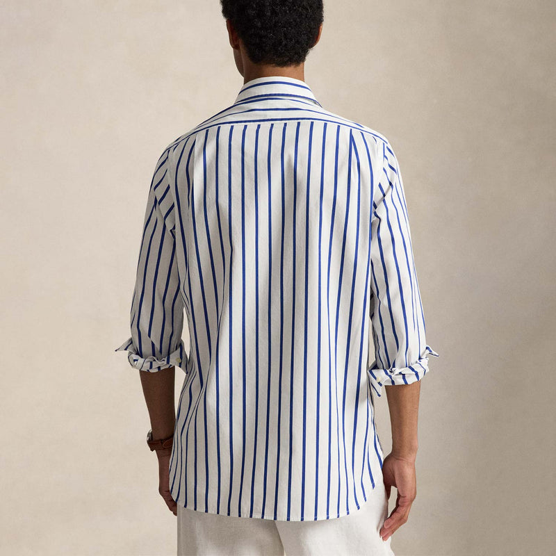 Polo Ralph Lauren OVERSIZED STRIPED SHIRT, White/Blue